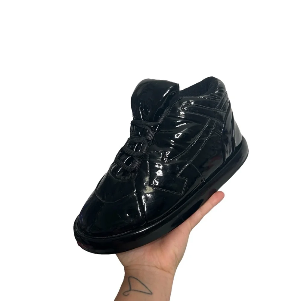 Off-White Women’s Bump High Sneaker Black Size EU 38 US 7.5/8 Made in Italy